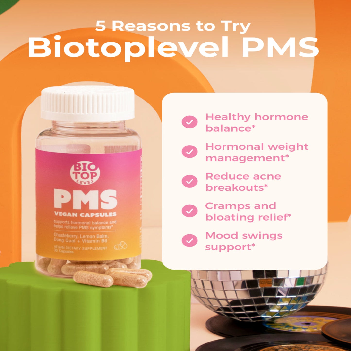 PMS Vegan Capsules - BIOTOPLEVEL