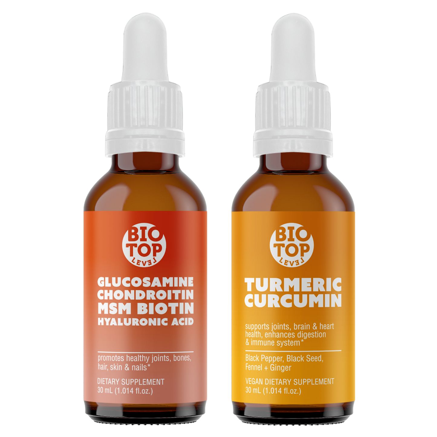 Liquid Glucosamine + Liquid Turmeric Curcumin Bundle - BIOTOPLEVEL