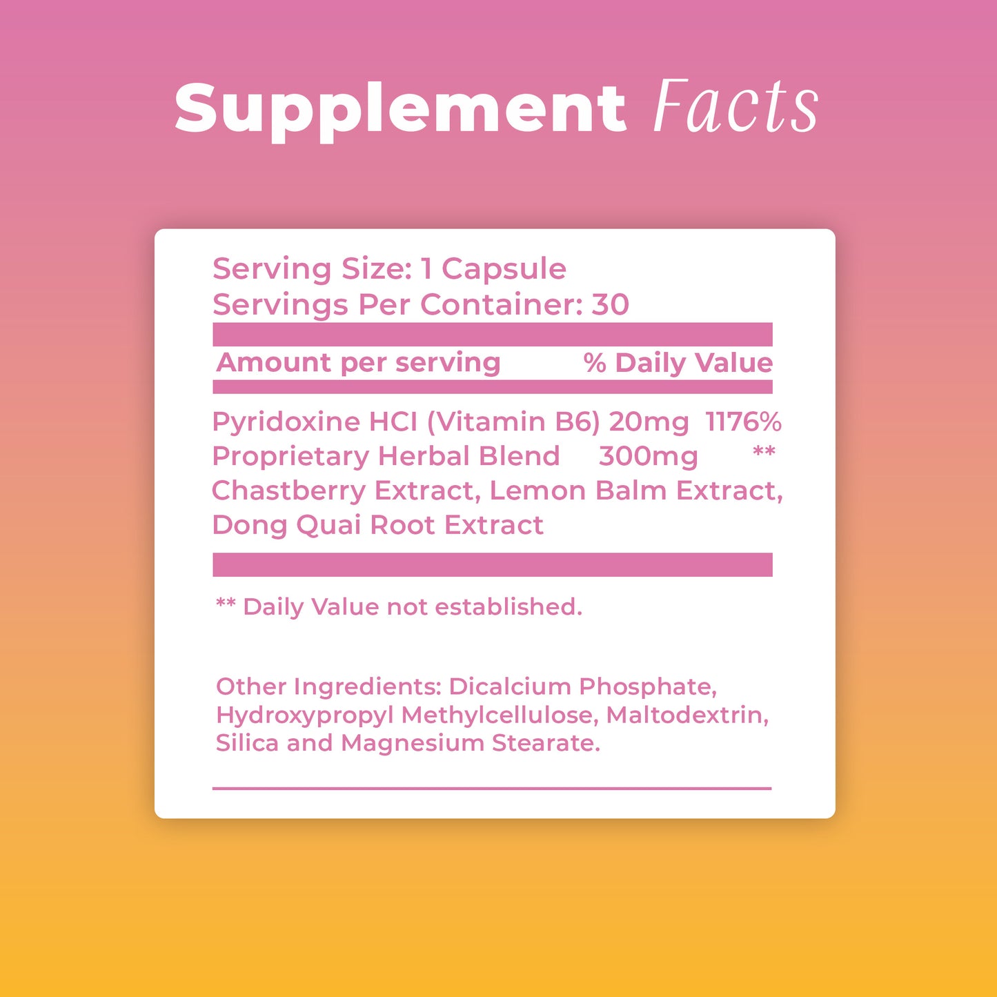 PMS Vegan Capsules - BIOTOPLEVEL