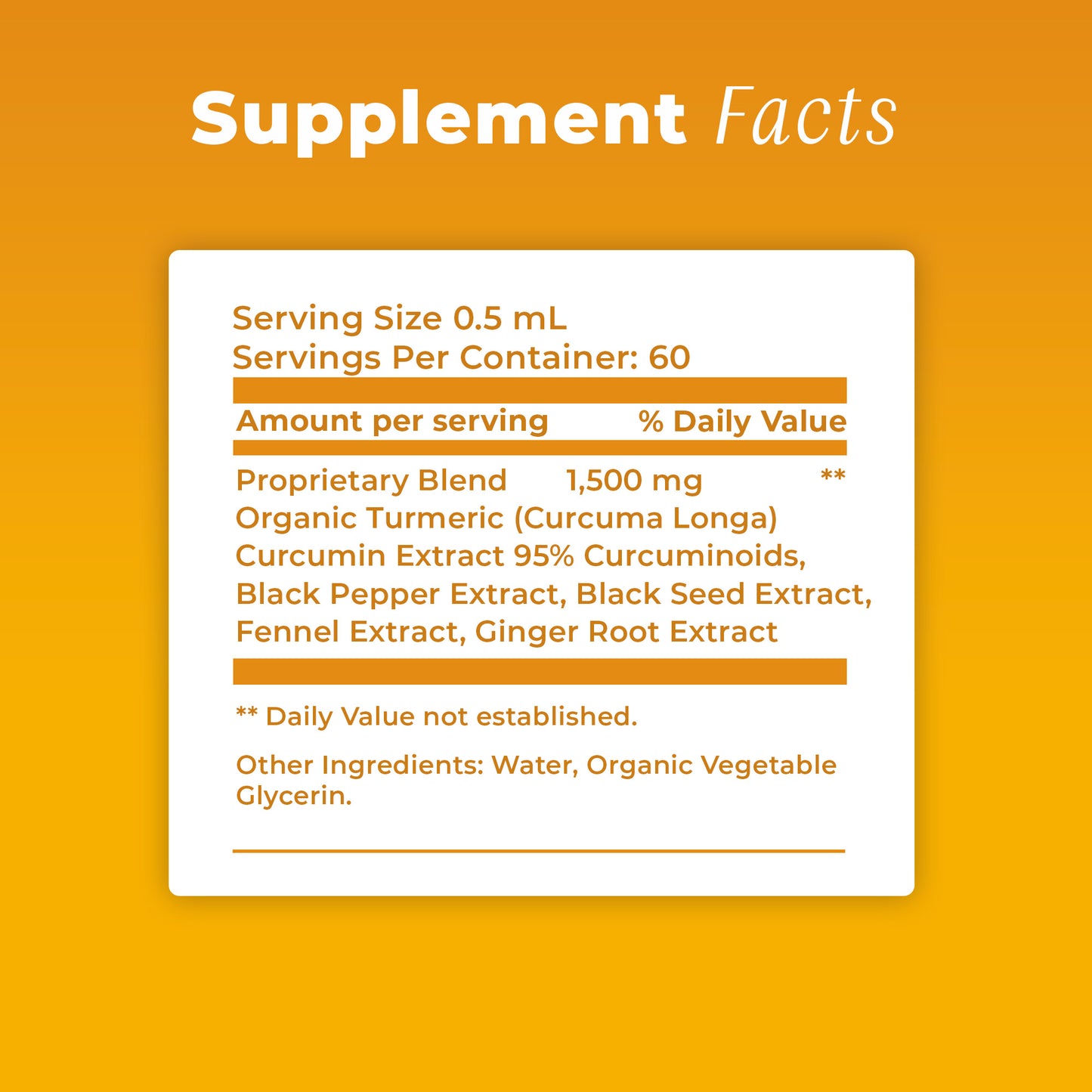Liquid Turmeric Curcumin Plus Black Pepper, Black Seed and Fennel - BIOTOPLEVEL